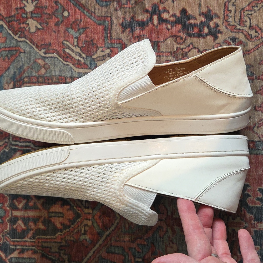 Olukai Pehuea Women's Leather Clay Sneaker Size 9.5 - Picture 5 of 9